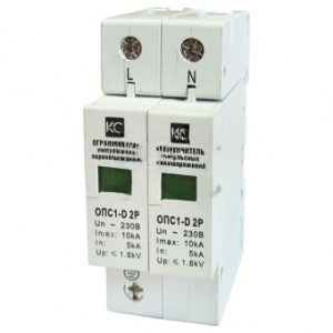 Ограничитель импульсных перенапряжений ОПС1-D 2р (In=5kA) 230В